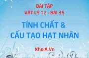 Bài tập tính chất và cấu tạo hạt nhân: Giải bài tập 1, 2, 3, 4, 5, 6, 7 trang 180 SGK Vật lý 12 bài 35